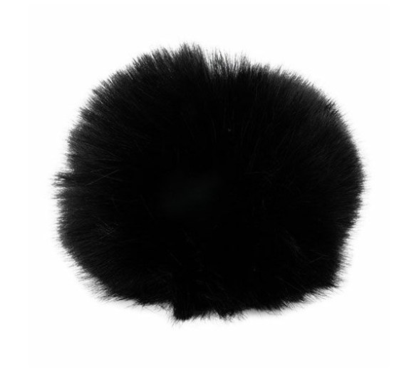 Chinchilla Fell Pompon, schwarz 207